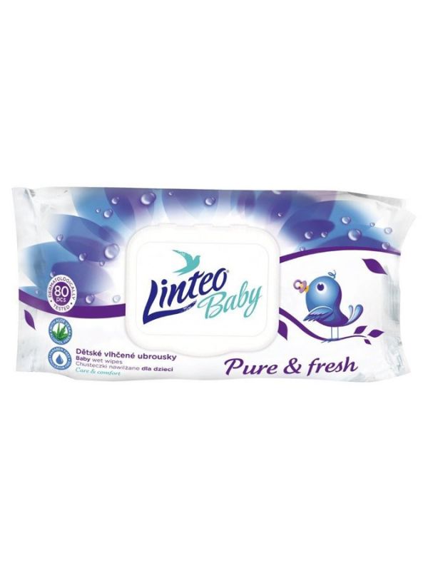 Vlhčené ubrousky Linteo Baby 80 ks Pure and fresh