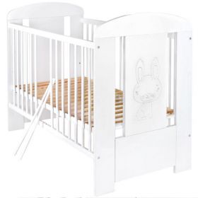 Dětská postýlka New Baby Králíček se šuplíkem bílá