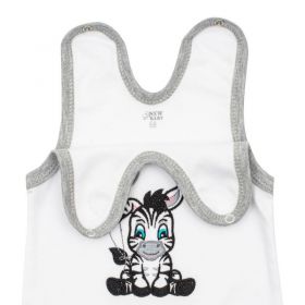 Kojenecké bavlněné dupačky New Baby Zebra exclusive Bílá