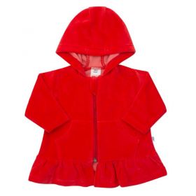 Semišková mikinka s kapucí New Baby Baby červená Červená | 80 (9-12m)