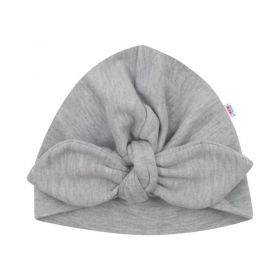 Kojenecké šatičky s čepičkou-turban New Baby Little Princess šedé Šedá
