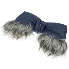 Rukávník na kočárek 2v1 New Baby s kožešinkou blue