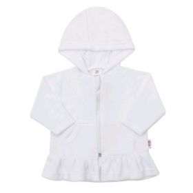 Semišková mikinka s kapucí New Baby Baby bílá | 80 (9-12m), 86 (12-18m), 92 (18-24m)