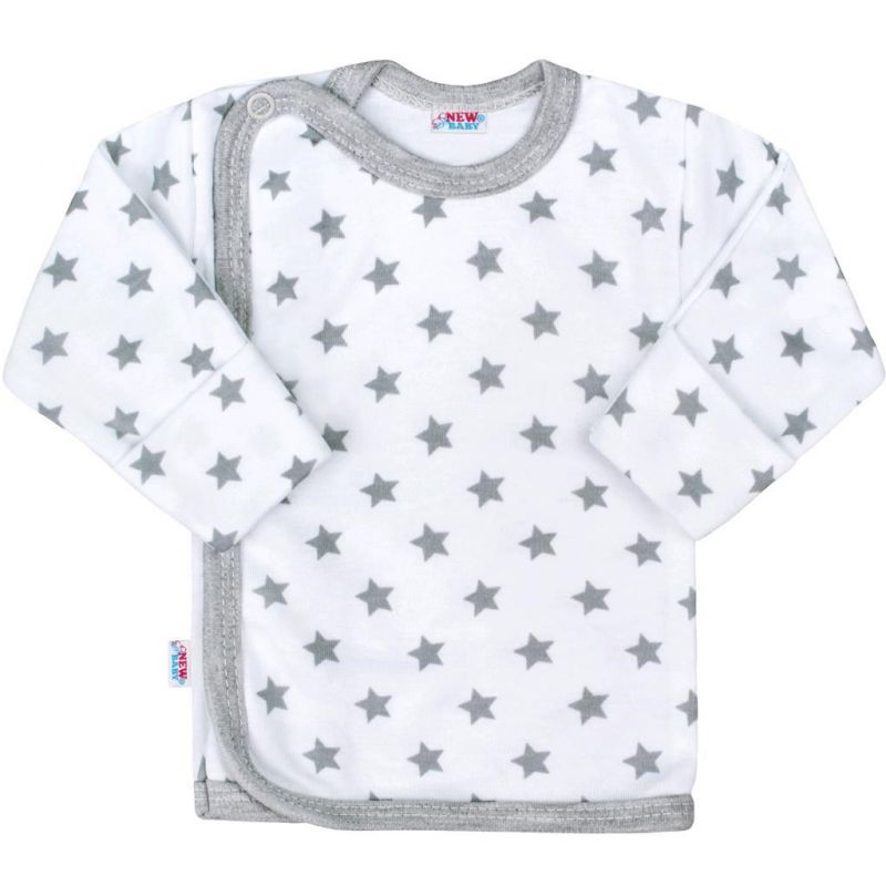 Kojenecká košilka New Baby Classic II šedá s hvězdičkami Šedá