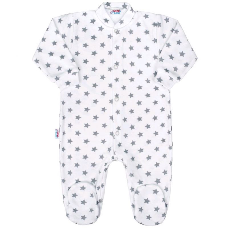 Kojenecký overal New Baby Classic II šedý s hvězdičkami Šedá