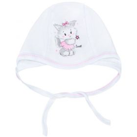 Soupravička 4-dílná New Baby Kočička bílo-růžová