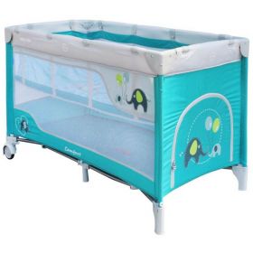 Dětská cestovní postýlka Baby Mix Sloni modrá