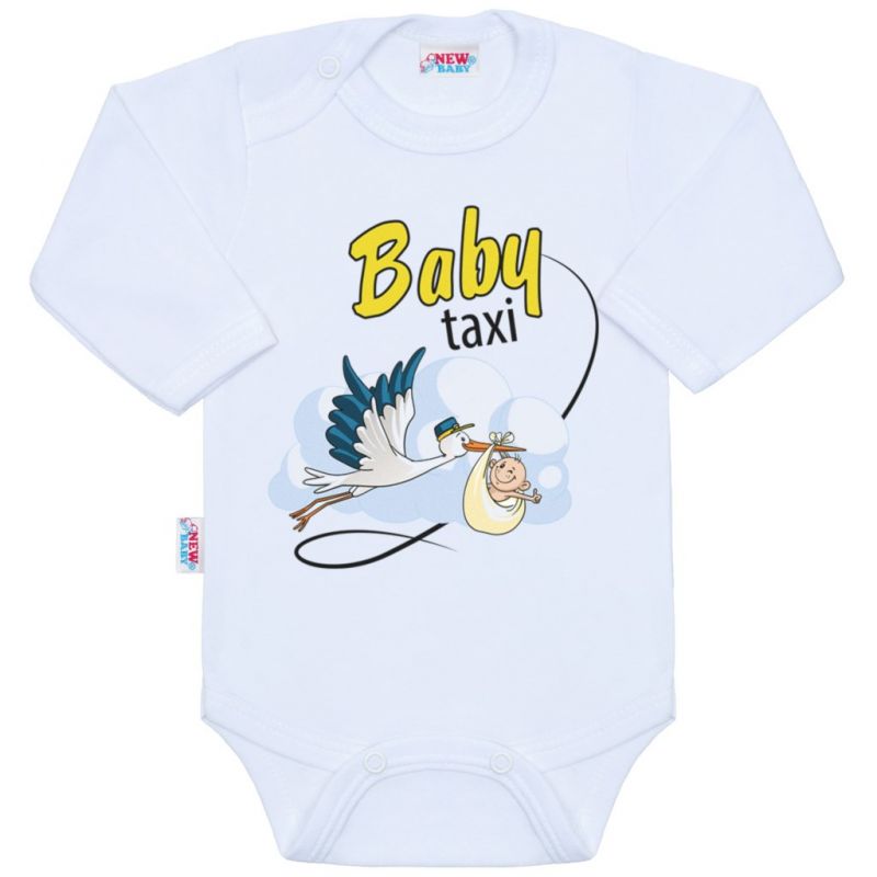 Body s potiskem New Baby Baby taxi Bílá