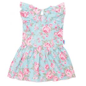 Kojenecké letní bavlněné šatičky New Baby Roses Tyrkysová