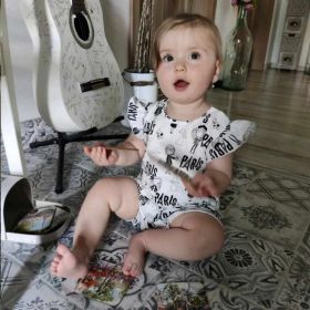 Kojenecký letní bavlněný overal New Baby Paris Bílá