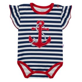 Holčičí body s krátkým rukávem New Baby Marine Modrá | 56 (0-3m), 68 (4-6m)