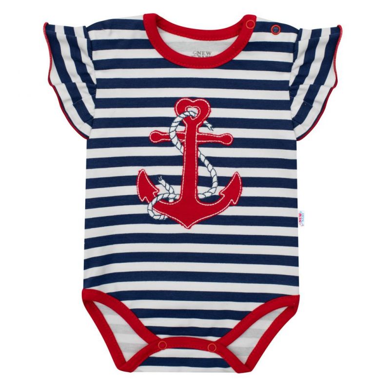 Holčičí body s krátkým rukávem New Baby Marine Modrá