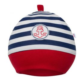 Kojenecká bavlněná čepička New Baby Marine Modrá | 68 (4-6m), 74 (6-9m), 80 (9-12m)