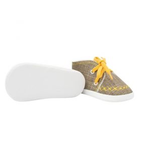 Kojenecké capáčky tenisky New Baby jeans mustard 3-6 m Žlutá