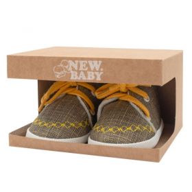 Kojenecké capáčky tenisky New Baby jeans mustard 3-6 m Žlutá