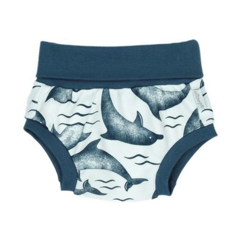 Kojenecké bavlněné kraťasy-bloomers Nicol Dolphin Modrá