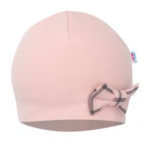 Kojenecká čepička s šátkem na krk New Baby Missy růžová