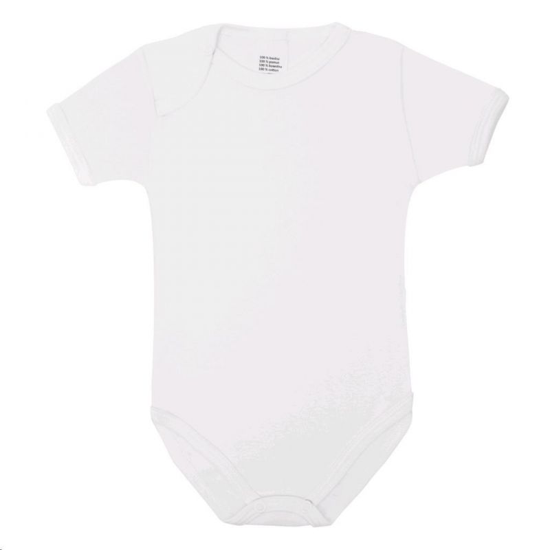 Luxusní body krátký rukáv New Baby - bílé