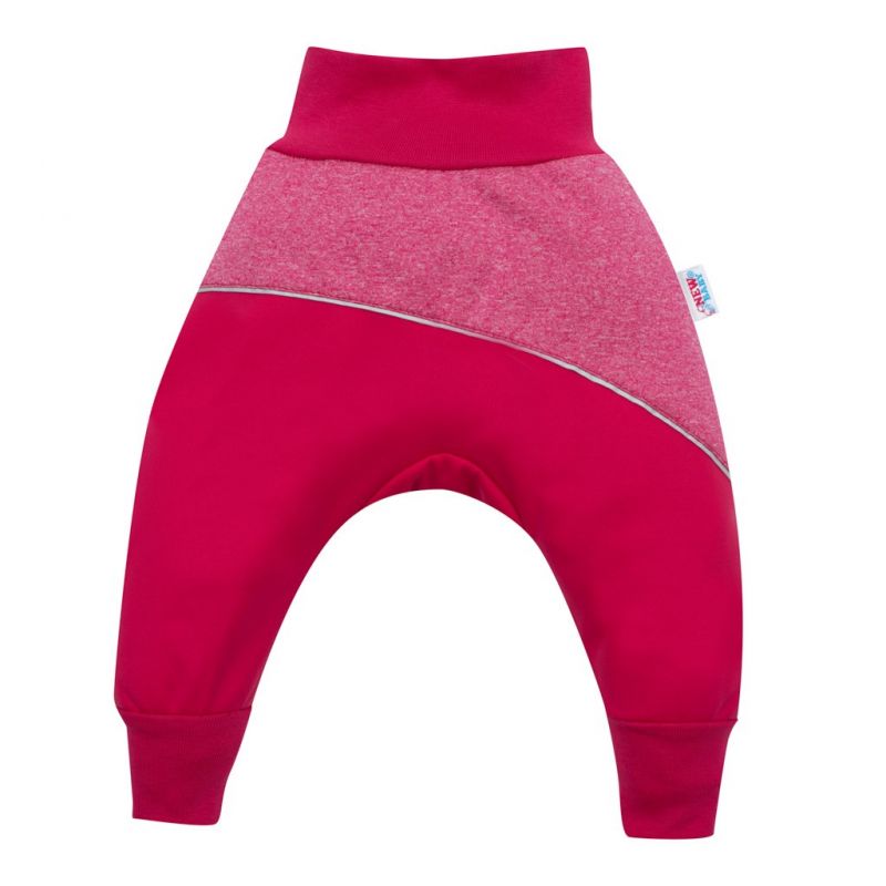 Softshellové kojenecké kalhoty New Baby růžové