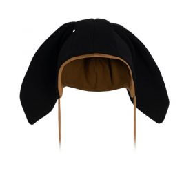 Kojenecká bavlněná čepička s oušky New Baby Favorite černá Černá | 56 (0-3m), 62 (3-6m), 68 (4-6m), 74 (6-9m), 80 (9-12m), 86 (12-18m)