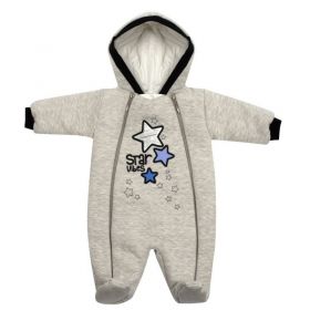 Zimní kojenecká kombinéza s kapucí Koala Star Vibes modrá | 62 (3-6m), 68 (4-6m), 74 (6-9m)