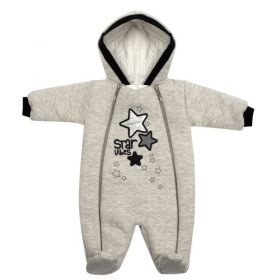 Zimní kojenecká kombinéza s kapucí Koala Star Vibes Šedá | 62 (3-6m), 68 (4-6m), 74 (6-9m)