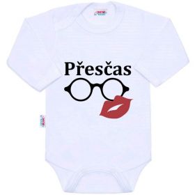 Body s potiskem New Baby Přesčas Bílá