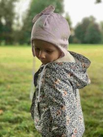 Kojenecká bavlněná čepička s mašličkou New Baby NUNU bílá