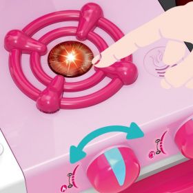 Dětská kuchyňka Baby Mix malý šéfkuchař + příslušenství růžová
