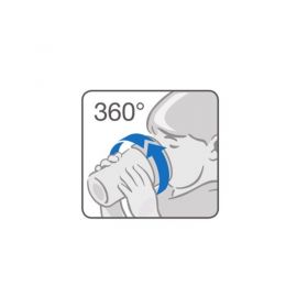 Dětský hrníček Mini Magic NUK 360° s víčkem modrý