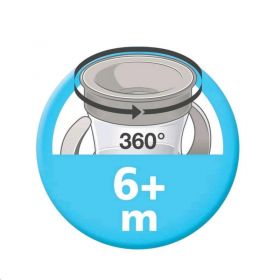 Dětský hrníček Mini Magic NUK 360° s víčkem modrý