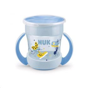 Dětský hrníček Mini Magic NUK 360° s víčkem modrý