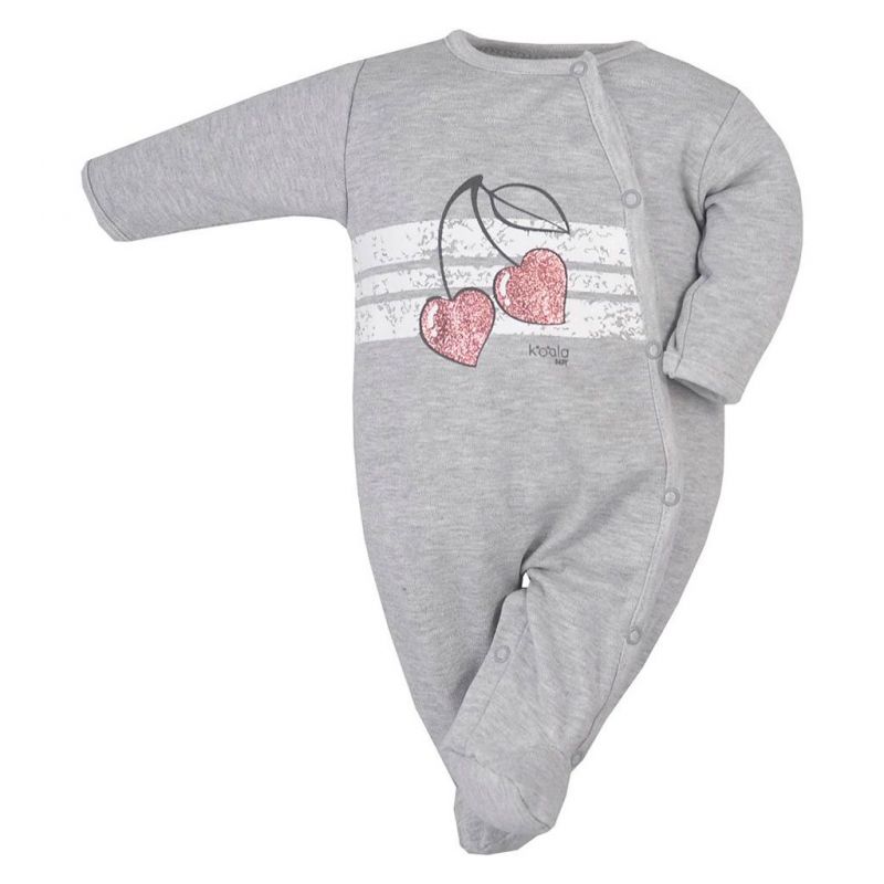 Kojenecký bavlněný overal Koala Cherry Šedá