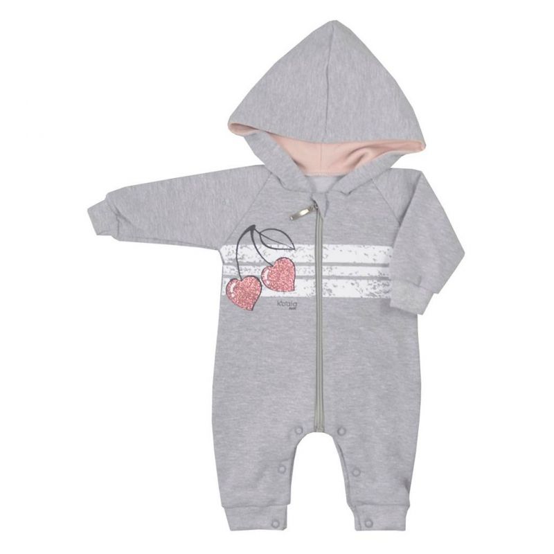 Kojenecký teplákový overal Koala Cherry Šedá
