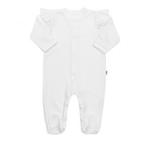 Kojenecký bavlněný overal New Baby Practical bílý holka | 74 (6-9m), 80 (9-12m), 86 (12-18m), 92 (18-24m)
