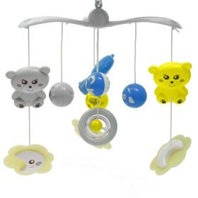 Kolotoč nad postýlku se světelným projektorem Baby Mix grey