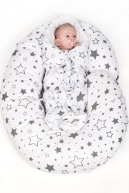 Univerzální kojící polštář ve tvaru C New Baby Ovečky béžový