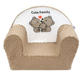Dětské křeslo z Minky New Baby Cute Family cappuccino