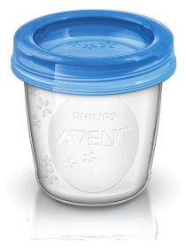 Sada Via pohárků s víčkem Avent 180 ml - 5 ks