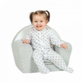 Dětské křeslo z Minky New Baby Liška šedé
