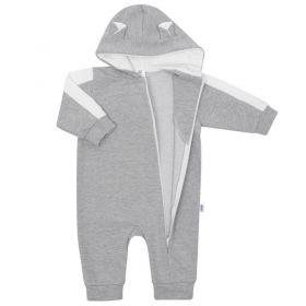 Kojenecký teplákový overal New Baby The Best šedý Šedá