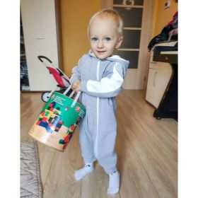 Kojenecký teplákový overal New Baby The Best šedý Šedá