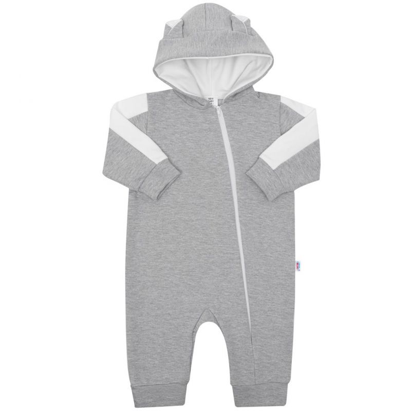 Kojenecký teplákový overal New Baby The Best šedý Šedá