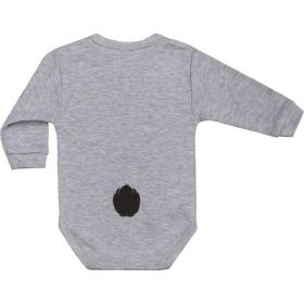 Kojenecké body s dlouhým rukávem New Baby Zvířátko Zajíček - dárkové balení Šedá