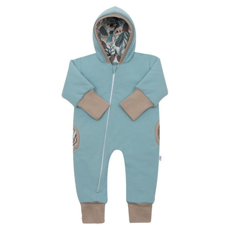 Zateplený jarní overal s kapucí New Baby Spring mint Dle obrázku