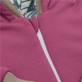 Zateplený jarní overal s kapucí New Baby Spring purple-pink Růžová