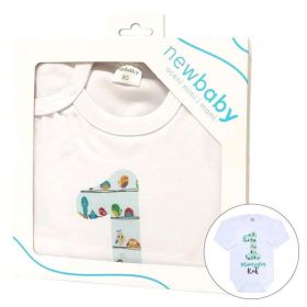 Body s potiskem New Baby Mám jeden Rok - dárkové balení Zelená