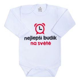 Body s potiskem New Baby nejlepší budík na světě - dárkové balení Červená