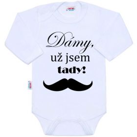 Body s potiskem New Baby Dámy, už jsem tady! - dárkové balení Bílá