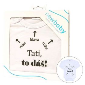 Body s potiskem New Baby Tati, to dáš! - dárkové balení Bílá